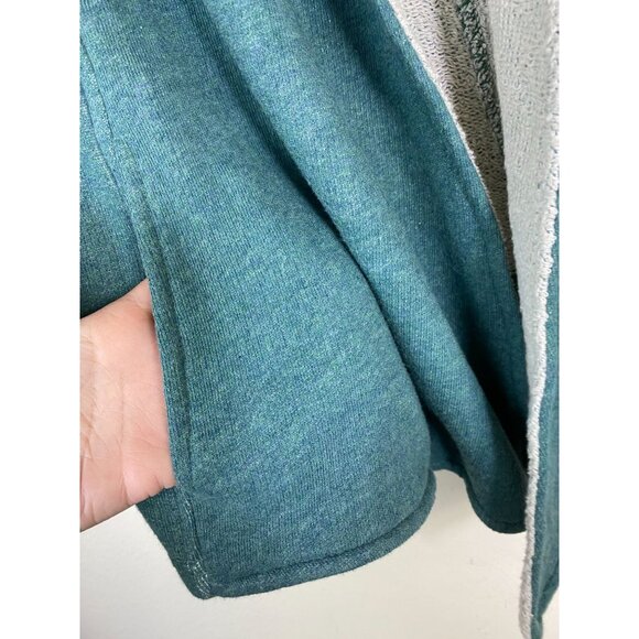 Pact Organic Cotton Women Open Front Cardigan Size Small Green Terry Sustainable - Picture 5 of 16